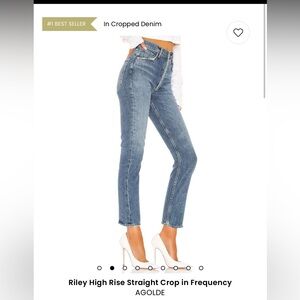 Agolde Riley High Rise Straight Crop, 26